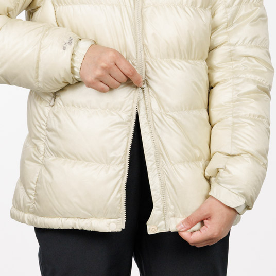 ジッパーを下からも開くことができます