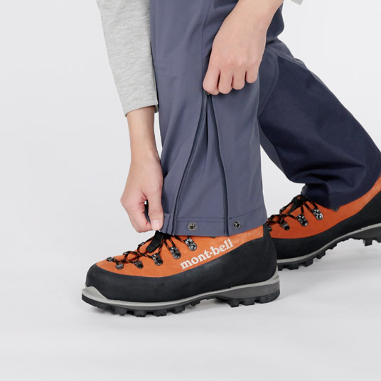 マチ付きの調整可能な裾