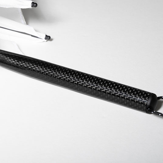 中棒と一体成形された握りやすい形状の持ち手