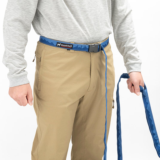 腰に巻いて使用できます