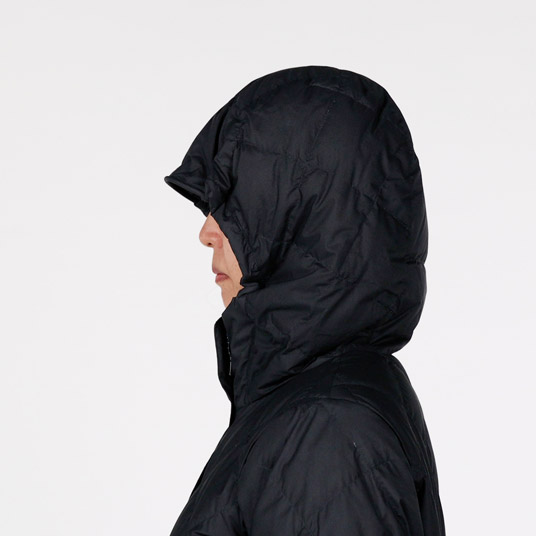 フードをかぶった状態