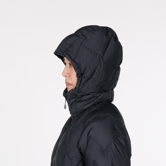 フードをかぶった状態