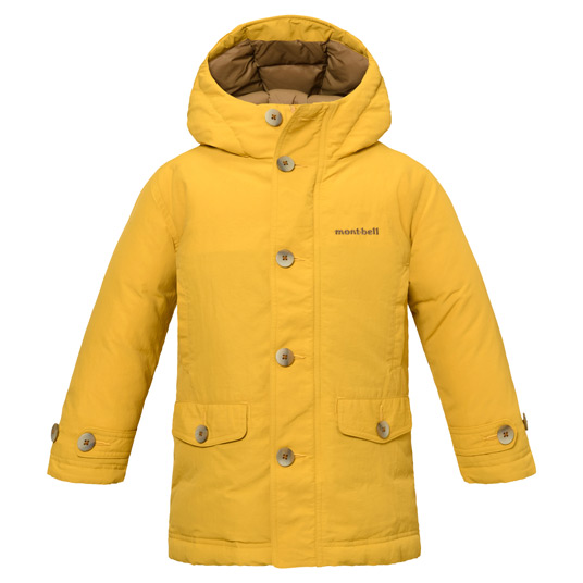 ダウンファイバー ハスキーコート Kid's 100-130 イエロー