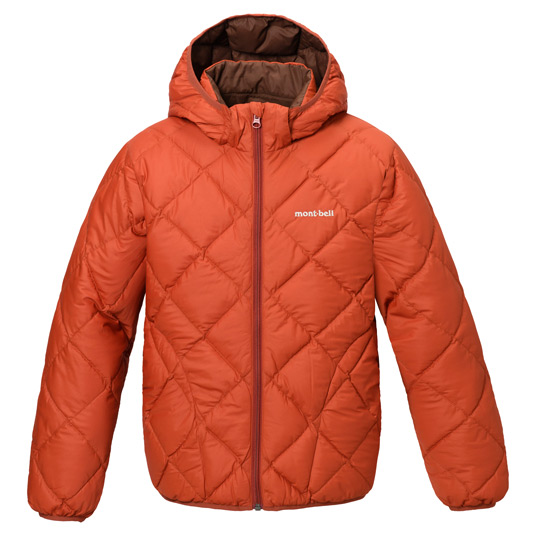 ダウンファイバー リバーシブルパーカ Kid's 140-160 レッド