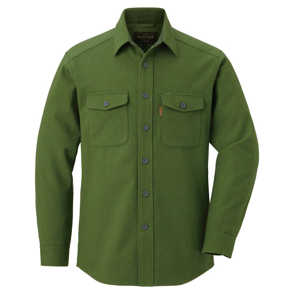 モンベル　ウールシャツ　Lサイズ　グリーン　緑