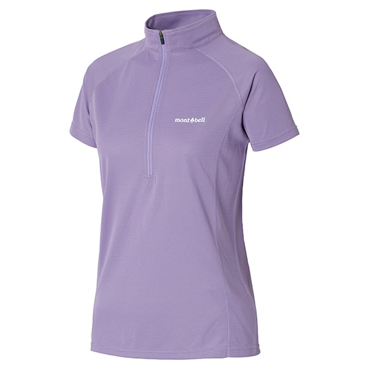 クール ショートスリーブジップシャツ Women's ラベンダー