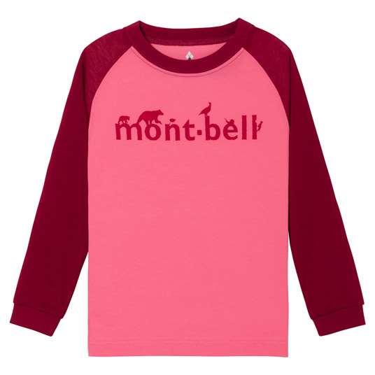 WIC.ラグラン ロングスリーブT Kid's mont‐bell 100-130 ピンク
