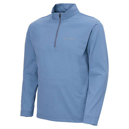 WIC.UVテクト ロングスリーブジップシャツ Men's ブルー