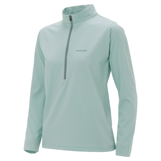 WIC.UVテクト ロングスリーブジップシャツ Women's ライトブルー