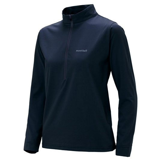 WIC.UVテクト ロングスリーブジップシャツ Women's ネイビー