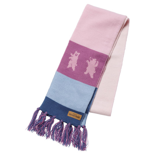 ジャカード ニットマフラー Kid's #1 ラベンダー