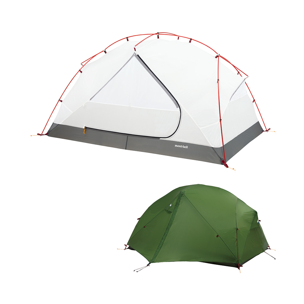 Mont-bell登山テント（2人用）Luna Dome2＋グランドシート - 登山用品