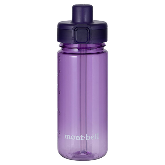 クリアボトル ストロー 0.5L パープル