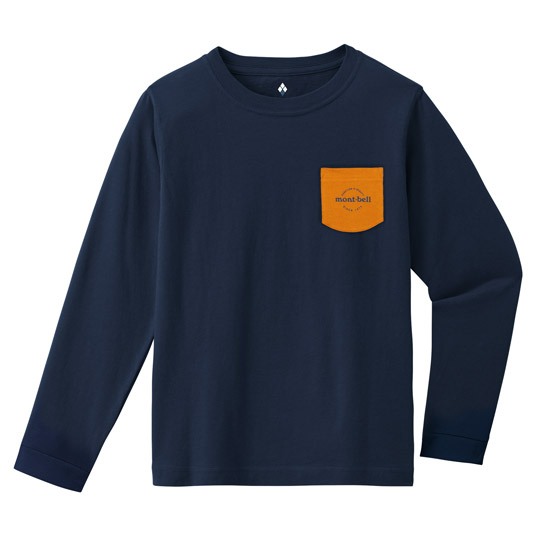 コットン ロングスリーブ ポケットT Kid's 140-160 ネイビー
