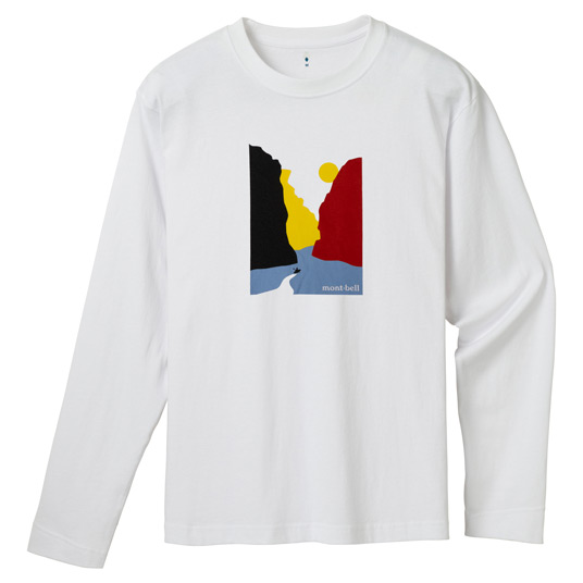 ペアスキンコットン ロングスリーブT 水上の旅 ホワイト