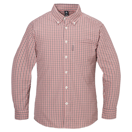 US WIC.ドライタッチ ロングスリーブシャツ Men's ワインレッド