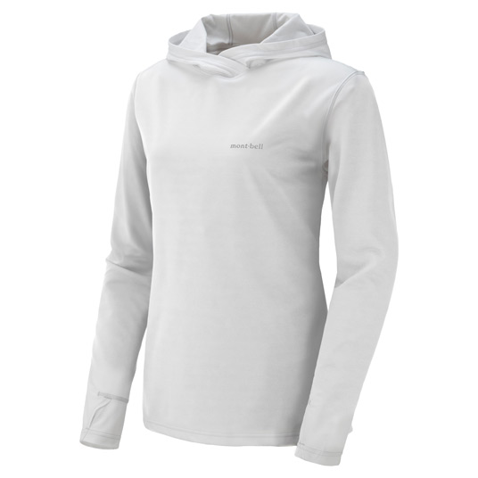 US WIC.UVテクト フードシャツ Women's ライトグレー