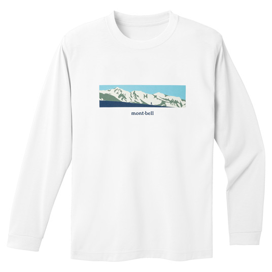 US WIC.ロングスリーブT 白い山脈 ホワイト