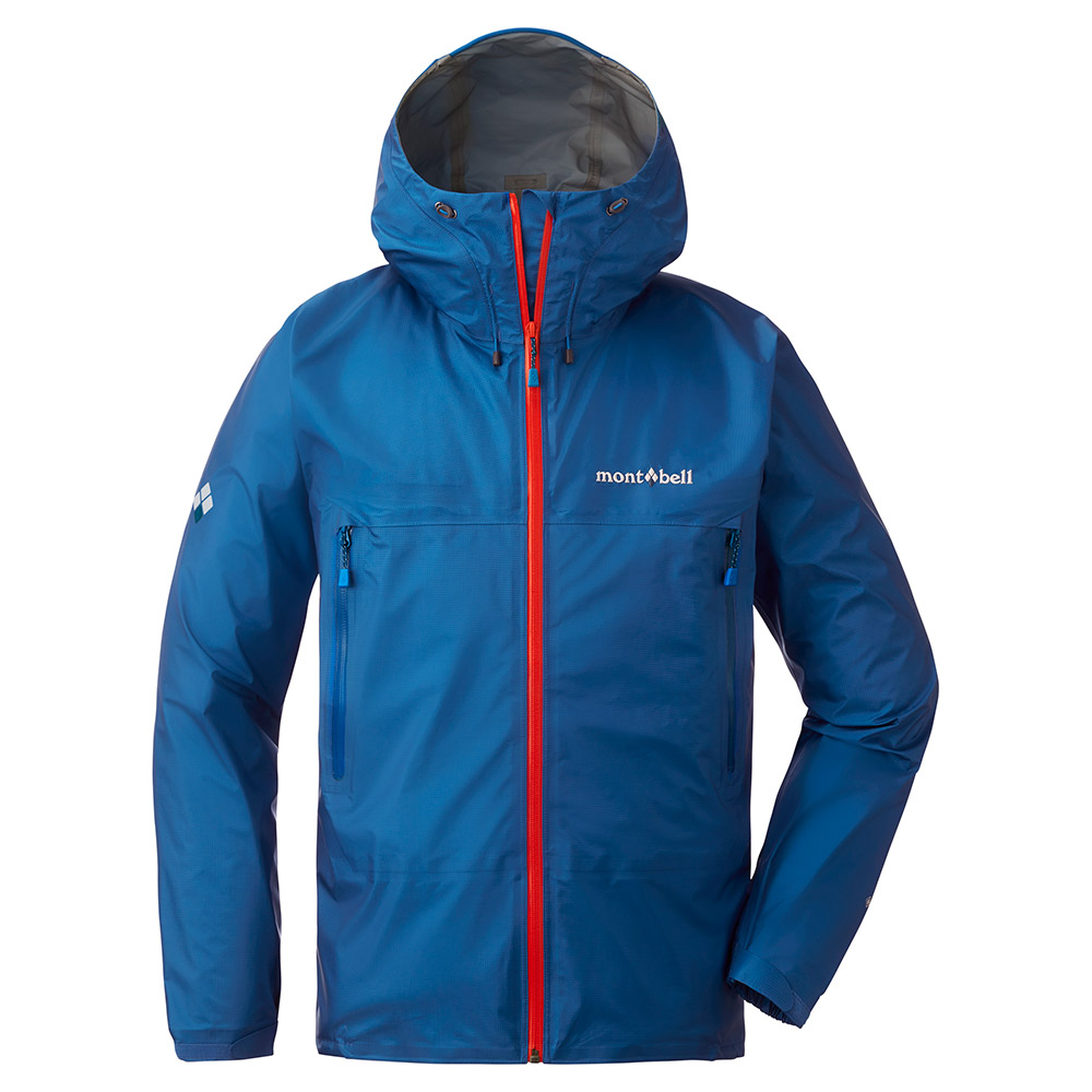 モンベルmontbellゴアテックスgoretex赤レッド登山レインコートジャケ