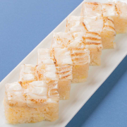 【男鹿・秋田の地魚×男鹿産あきたこまち】 あきた押し寿司 　天然ひらめ炙りえんがわ