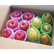 彩りフルーツセット★ 「洋梨 」と「ふじりんご」 他西洋梨詰め合わせ 3kg箱まんぱい詰 (2〜4種) ギフト にも