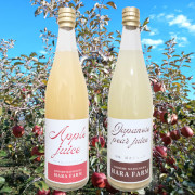 農家のすりおろしりんご・和梨ジュースセット　720㎖×2本