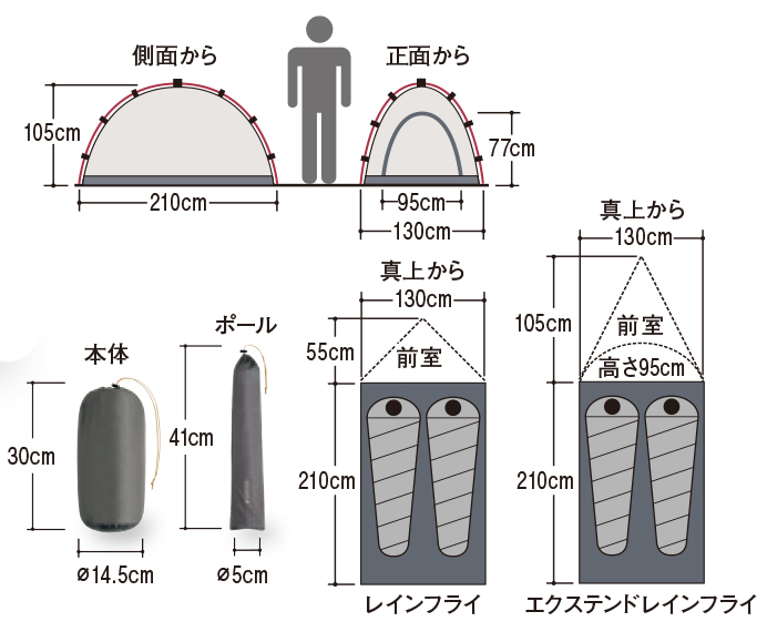 ステラリッジ テント2 本体|モンベル