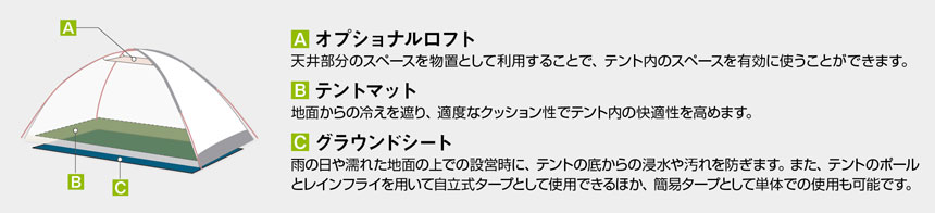 ステラリッジ テント4 本体｜モンベル